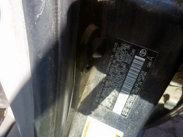 JTDBL40E99J044153 - 2009 TOYOTA COROLLA BA GRAY photo 10