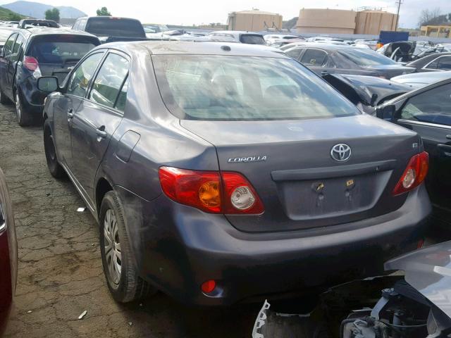 JTDBL40E99J044153 - 2009 TOYOTA COROLLA BA GRAY photo 3