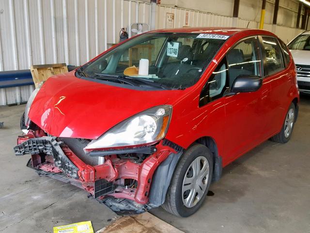 JHMGE8H38BS012142 - 2011 HONDA FIT RED photo 2