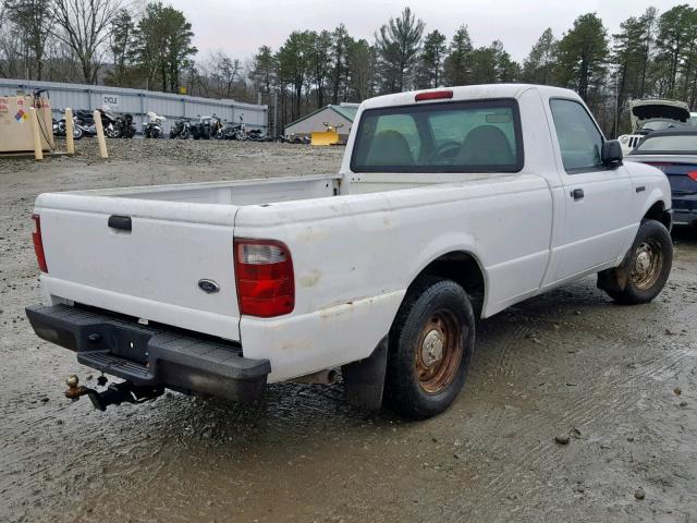 1FTYR10U81TA78494 - 2001 FORD RANGER WHITE photo 4