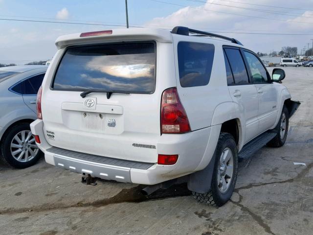 JTEBU14R548023966 - 2004 TOYOTA 4RUNNER SR WHITE photo 4