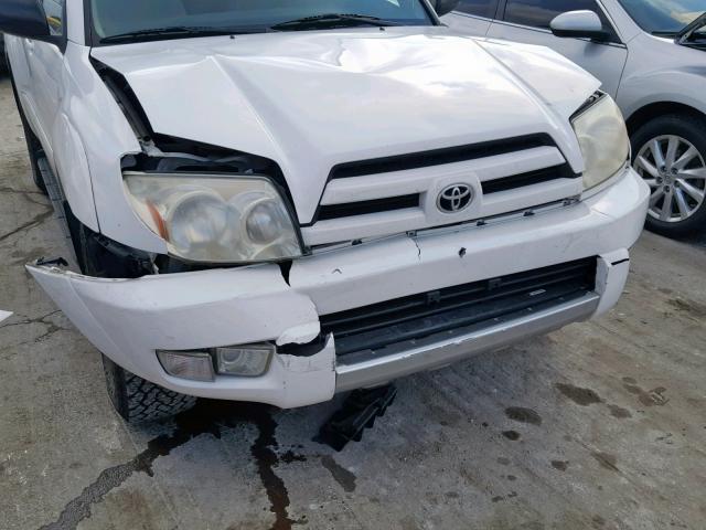 JTEBU14R548023966 - 2004 TOYOTA 4RUNNER SR WHITE photo 9