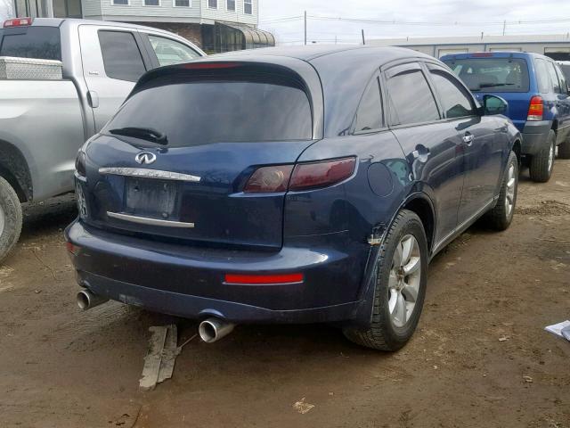 JNRAS08W45X206640 - 2005 INFINITI FX35 BLUE photo 4