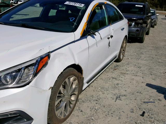 5NPE34AB2FH245429 - 2015 HYUNDAI SONATA SPO WHITE photo 9