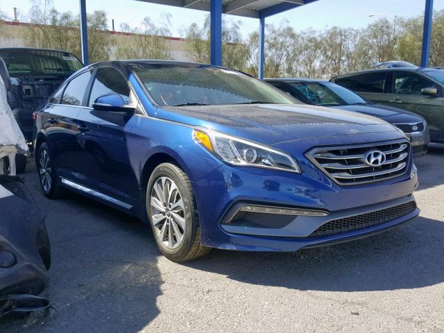 5NPE34AF0GH399108 - 2016 HYUNDAI SONATA SPO BLUE photo 1