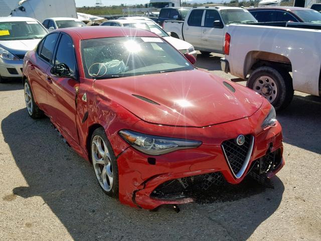 ZARFAEAV6H7552805 - 2017 ALFA ROMEO GIULIA QUA RED photo 1