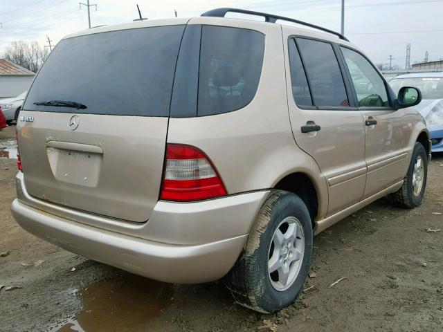 4JGAB54E41A281258 - 2001 MERCEDES-BENZ ML 320 TAN photo 4