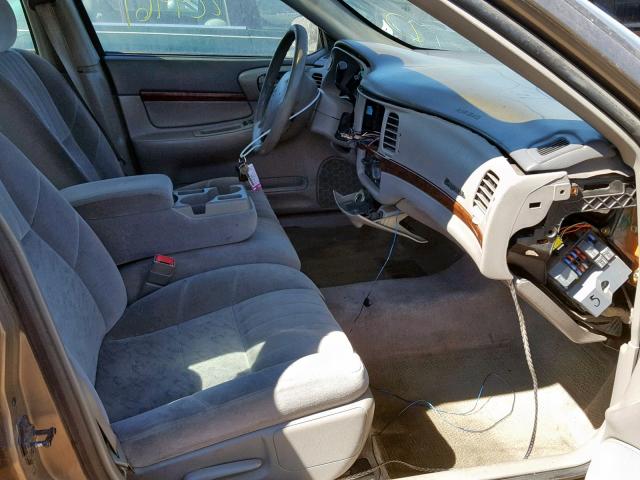 2G1WF55E929260103 - 2002 CHEVROLET IMPALA GRAY photo 5