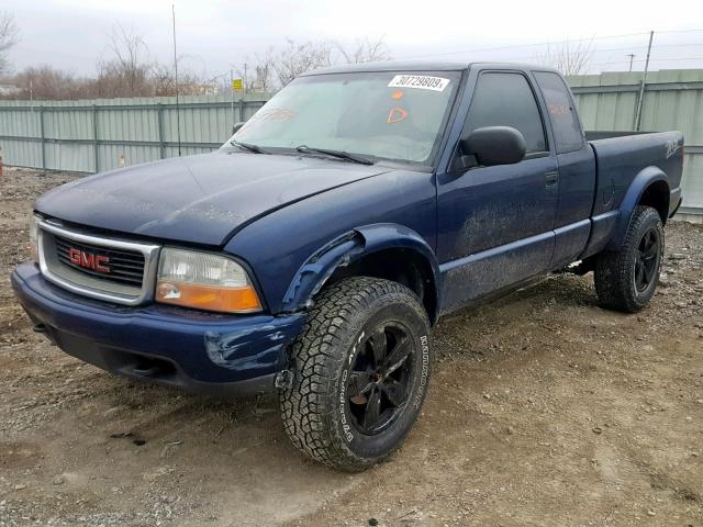 1GTCT19XX38177834 - 2003 GMC SONOMA BLUE photo 2