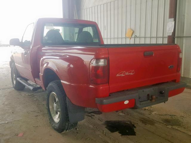 1FTYR11U41PA43510 - 2001 FORD RANGER RED photo 3