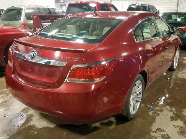 1G4GC5ECXBF135648 - 2011 BUICK LACROSSE C RED photo 4