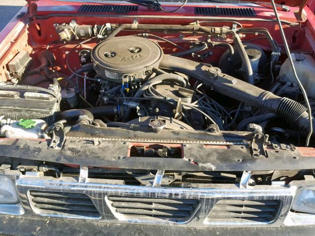 1N6ND11S3HC363609 - 1987 NISSAN D21 SHORT RED photo 7
