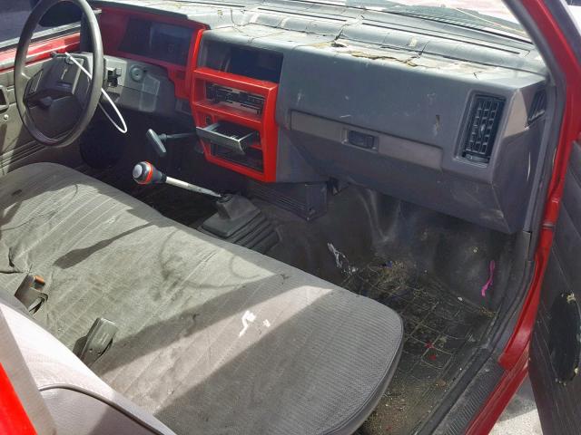 1N6ND11S3HC363609 - 1987 NISSAN D21 SHORT RED photo 9