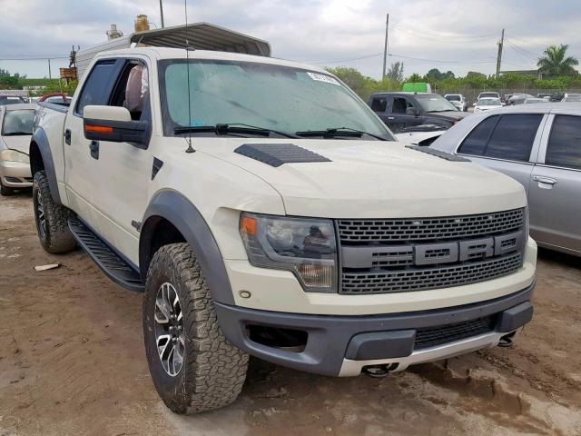 1FTFW1R61EFB81975 - 2014 FORD F150 SVT R BEIGE photo 1