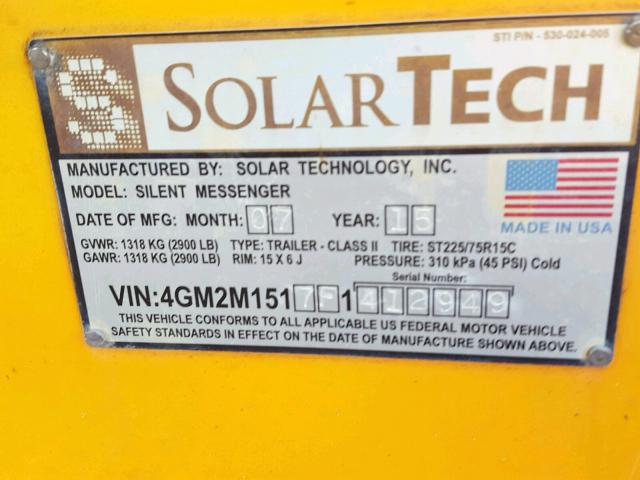 4GM2M1517F1412949 - 2015 SOLA ARROWBOARD 橙色 照片 10