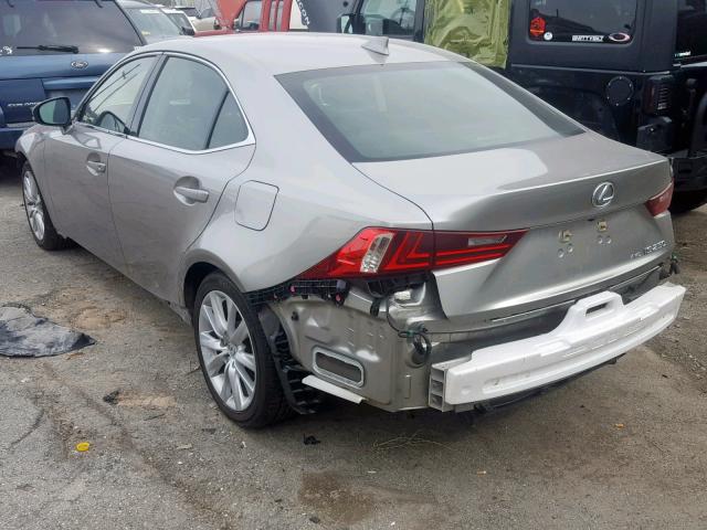 JTHCF1D27E5007744 - 2014 LEXUS IS 250 SILVER photo 3