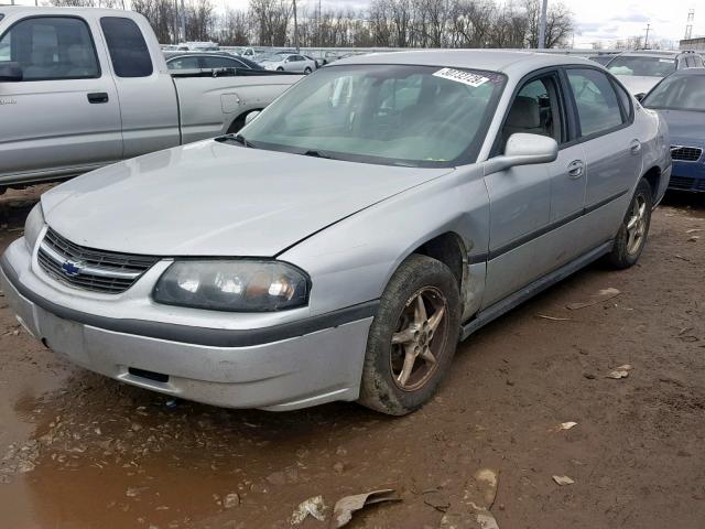 2G1WF52E049304576 - 2004 CHEVROLET IMPALA SILVER photo 2