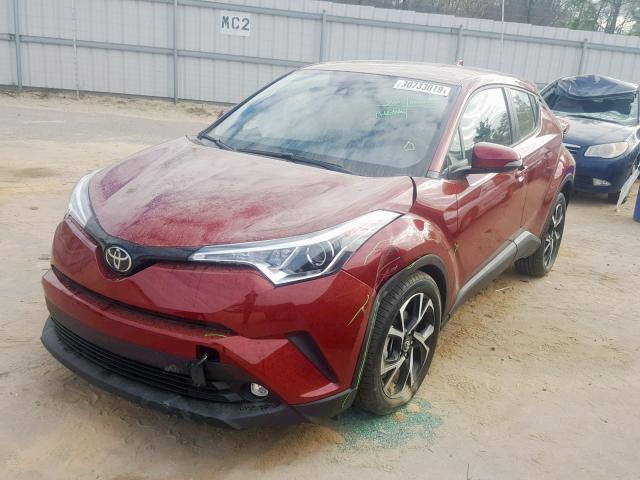 NMTKHMBX5KR075925 - 2019 TOYOTA C-HR XLE RED photo 2