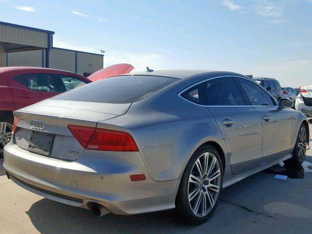 WAU2GAFC0DN013557 - 2013 AUDI A7 PRESTIG GRAY photo 4