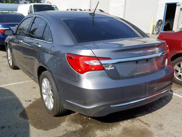 1C3CCBBB3CN210392 - 2012 CHRYSLER 200 TOURIN GRAY photo 3