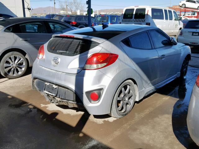 KMHTC6AE1DU104668 - 2013 HYUNDAI VELOSTER T SILVER photo 4