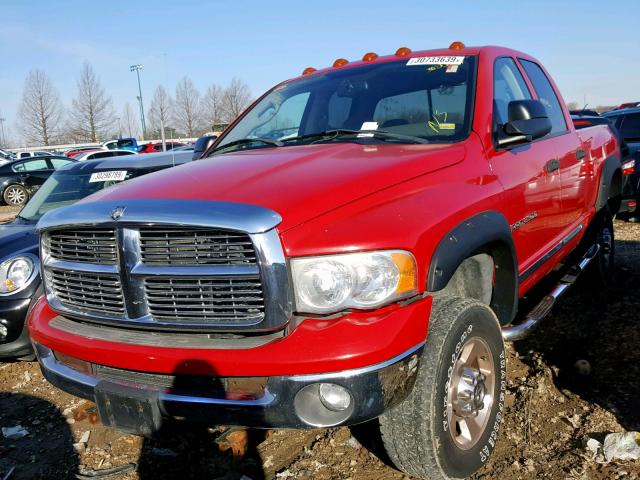 3D7LS38C25G828003 - 2005 DODGE RAM 3500 S RED photo 2