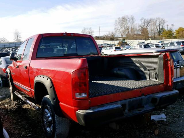 3D7LS38C25G828003 - 2005 DODGE RAM 3500 S RED photo 3