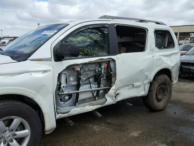 5N1AA0NC1EN604859 - 2014 NISSAN ARMADA SV WHITE photo 9