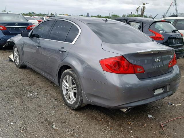 JN1CV6AR6CM679108 - 2012 INFINITI G37 GRAY photo 3