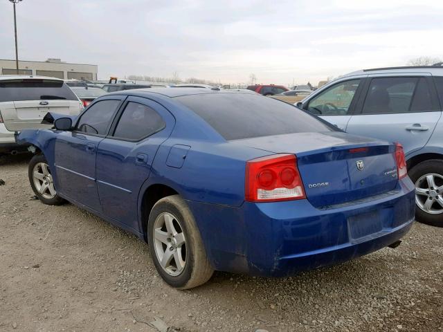 2B3CA3CV8AH107282 - 2010 DODGE CHARGER SX BLUE photo 3