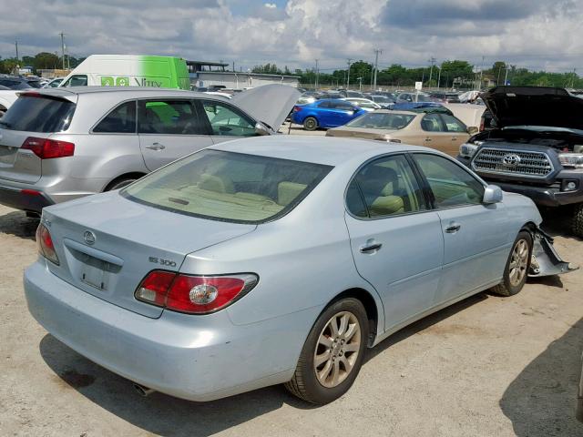 JTHBF30G830132643 - 2003 LEXUS ES 300 SILVER photo 4