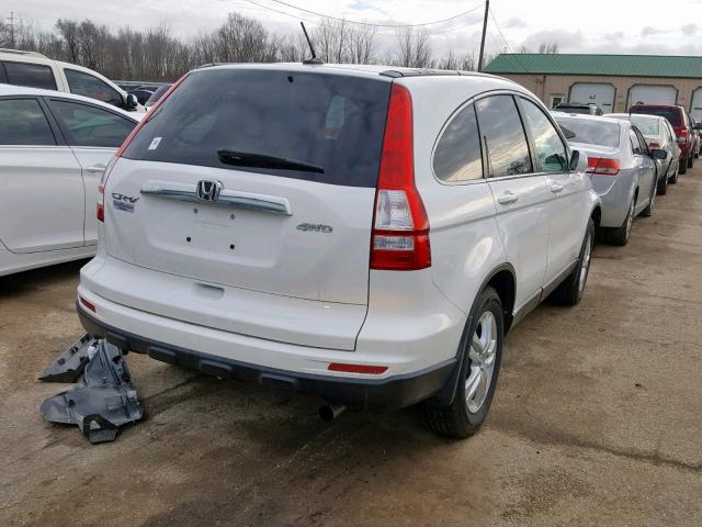 5J6RE4H78AL054142 - 2010 HONDA CR-V EXL WHITE photo 4