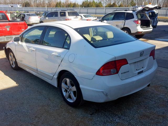 2HGFA16958H530251 - 2008 HONDA CIVIC EXL WHITE photo 3