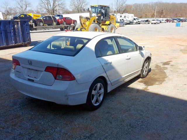 2HGFA16958H530251 - 2008 HONDA CIVIC EXL WHITE photo 4