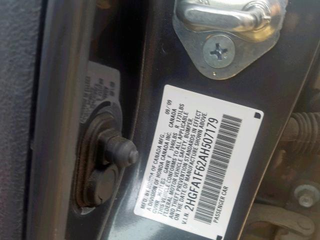 2HGFA1F62AH507179 - 2010 HONDA CIVIC LX-S Boz foto 10