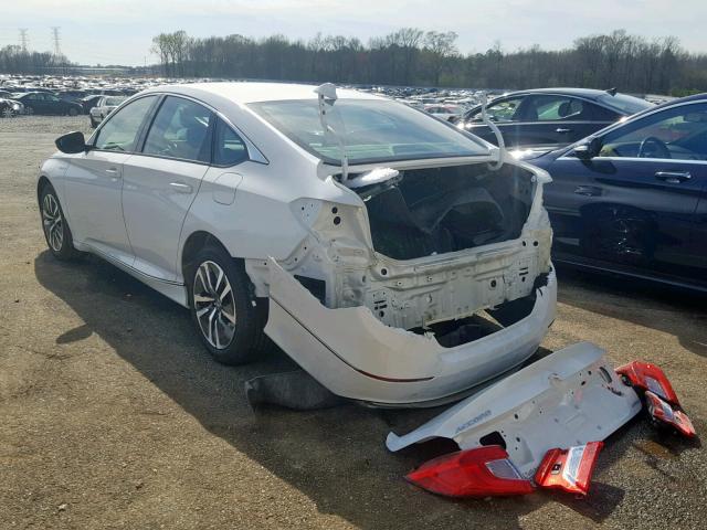 1HGCV3F68JA007755 - 2018 HONDA ACCORD HYB WHITE photo 3