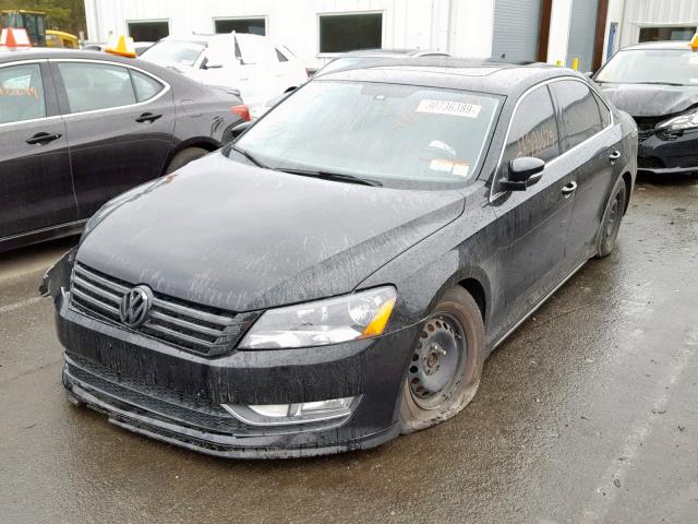 1VWBM7A35DC062333 - 2013 VOLKSWAGEN PASSAT SE BLACK photo 2