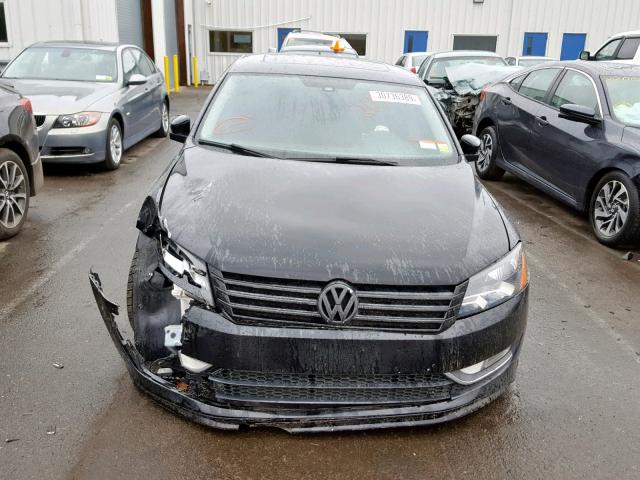 1VWBM7A35DC062333 - 2013 VOLKSWAGEN PASSAT SE BLACK photo 9