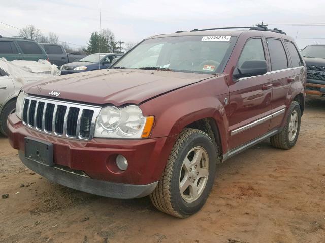 1J8HR58237C552329 - 2007 JEEP GRAND CHER RED photo 2