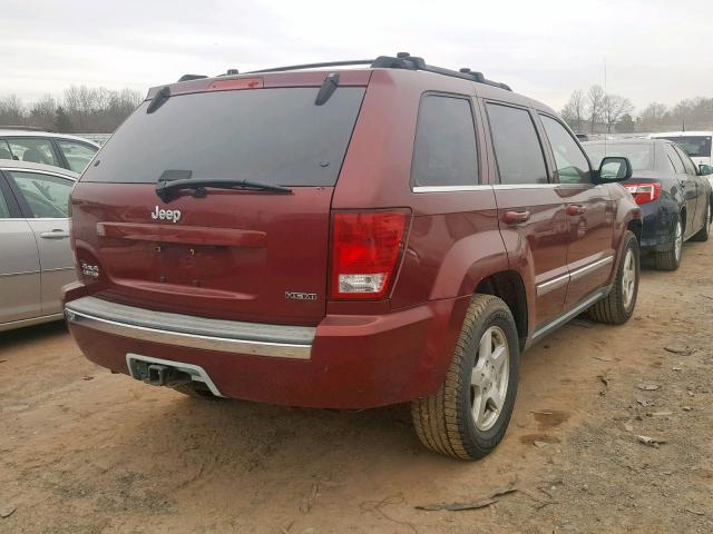 1J8HR58237C552329 - 2007 JEEP GRAND CHER RED photo 4