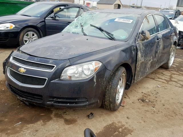 1G1ZB5EB6AF292379 - 2010 CHEVROLET MALIBU LS BLACK photo 2