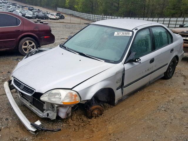 1HGEJ662XTL037611 - 1996 HONDA CIVIC DX SILVER photo 2