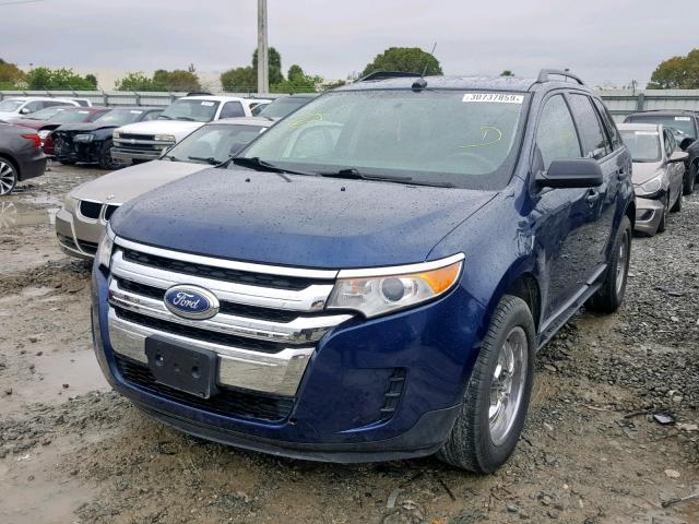 2FMDK3G98CBA83600 - 2012 FORD EDGE SE BLUE photo 2