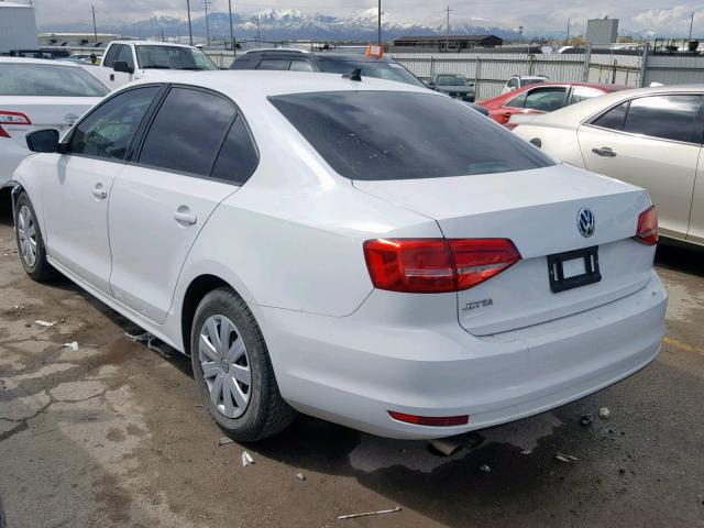 3VW1K7AJ1FM294249 - 2015 VOLKSWAGEN JETTA BASE WHITE photo 3