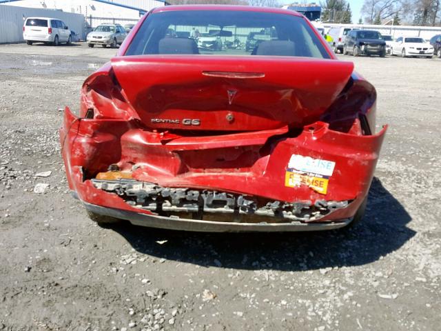 1G2ZF55B564148969 - 2006 PONTIAC G6 SE RED photo 9