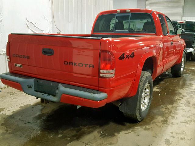 1D7HG32NX3S155811 - 2003 DODGE DAKOTA SPO RED photo 4