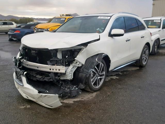 5FRYD3H81HB007053 - 2017 ACURA MDX ADVANC WHITE photo 2