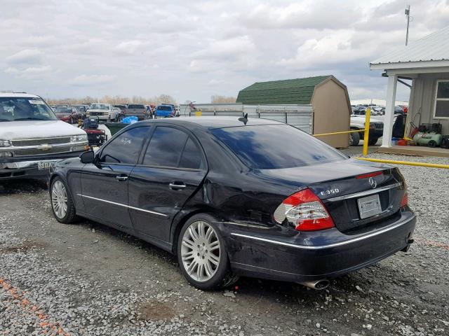 WDBUF56X47B078070 - 2007 MERCEDES-BENZ E 350 BLACK photo 3