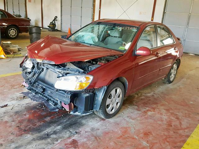 KNAFE122485522240 - 2008 KIA SPECTRA EX RED photo 2