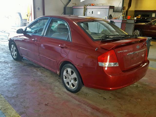 KNAFE122485522240 - 2008 KIA SPECTRA EX RED photo 3